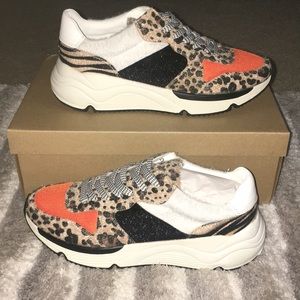 VICI leopard, black and orange shoes. BRAND NEW!